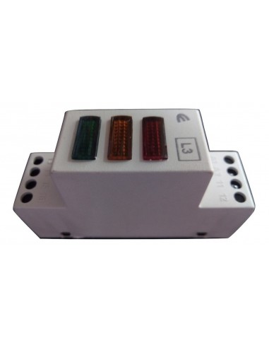 Elibet L3      Indicador Led Din Trifasico 230vca Rojo + Ambar + Verde