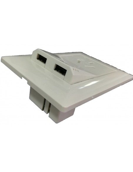 - Cambre 6958  Mod  Toma Usb  2 X 2.3a            Blanco  S.xxi  / S.xxii / Bauhaus - - Nuevo:6960 3,1a