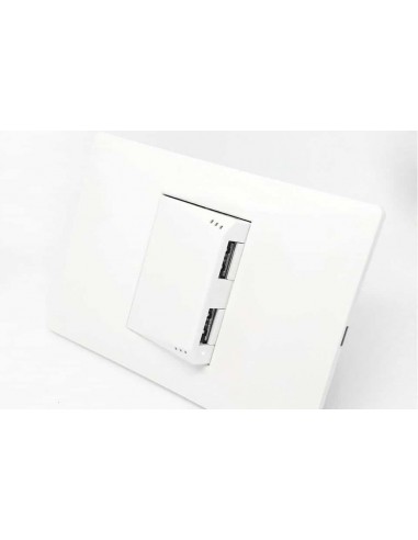 - Cambre 6958  Mod  Toma Usb  2 X 2.3a            Blanco  S.xxi  / S.xxii / Bauhaus - - Nuevo:6960 3,1a