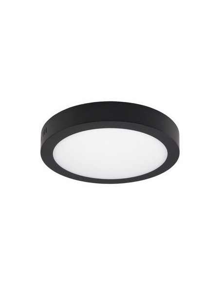 Idlr P130_18w_ Negro Panel Led Ext Redondo 18w/830 21x3cm 1400lm Luz Calida / De Sobre Poner
