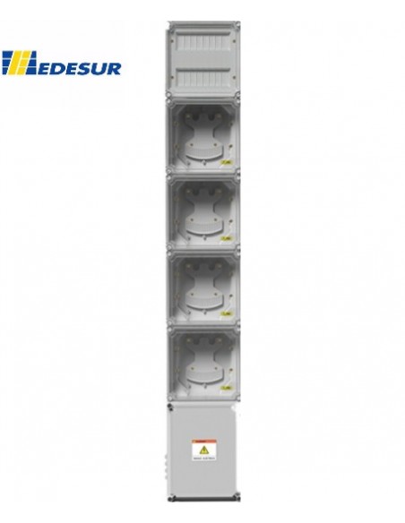 Genrod 07704011-01 Edesur_________ G. Medidores  4 Monofasico S/term S/disy (285x1800x195) Cable 6mm Gabinete