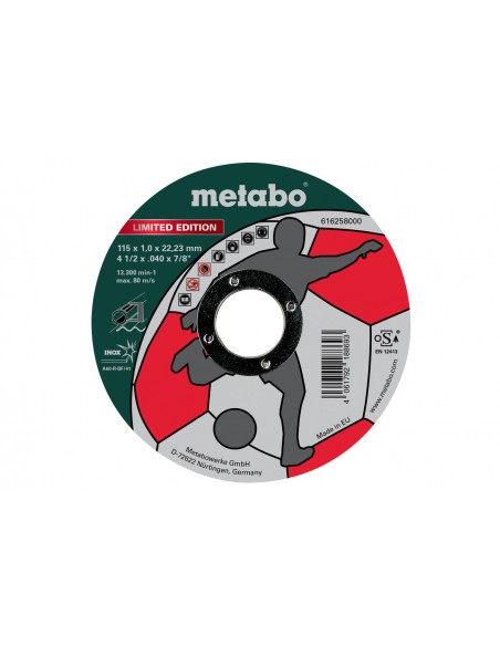 - Metabo 616258000 Disco De Corte 115 X 1.0 X 22,23 Metal Le Soccer