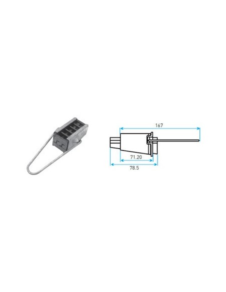 Lct Pkd-20 Pinza De Anclaje  Desde 2 X4 Hasta 4 X16 Mm Preensamblado