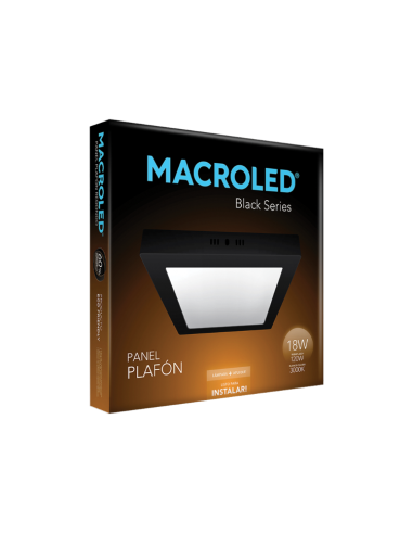 Macroled Npc18ww Plafon Led Negro...