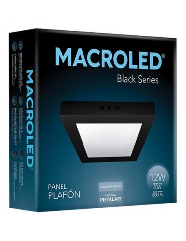 Macroled Npc12cw Plafon Led Negro...