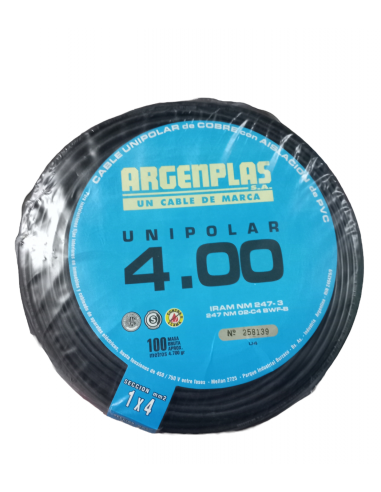 Argenplas U4ne Mts. Cable 1 X 4.00...