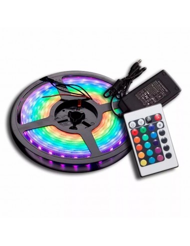 Gen Kit Tira De Led 5 Mts Ip20 Rgb +...