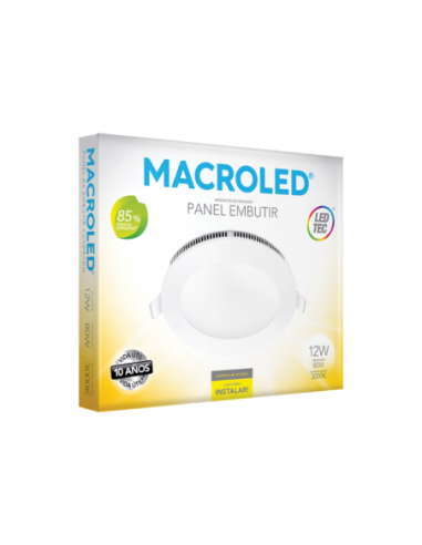 Macroled Per12ww Panel Led Embutir...