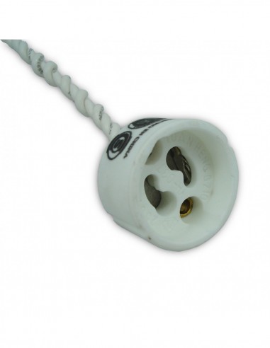 Zocalo Gu10 P/dicroica C/cable 20cm...