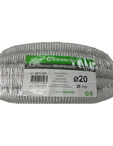 Genrod Getc20l Mts. Caño Pvc Flexible...